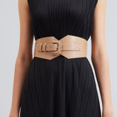 self textured buckle belt color with beige-toned accents